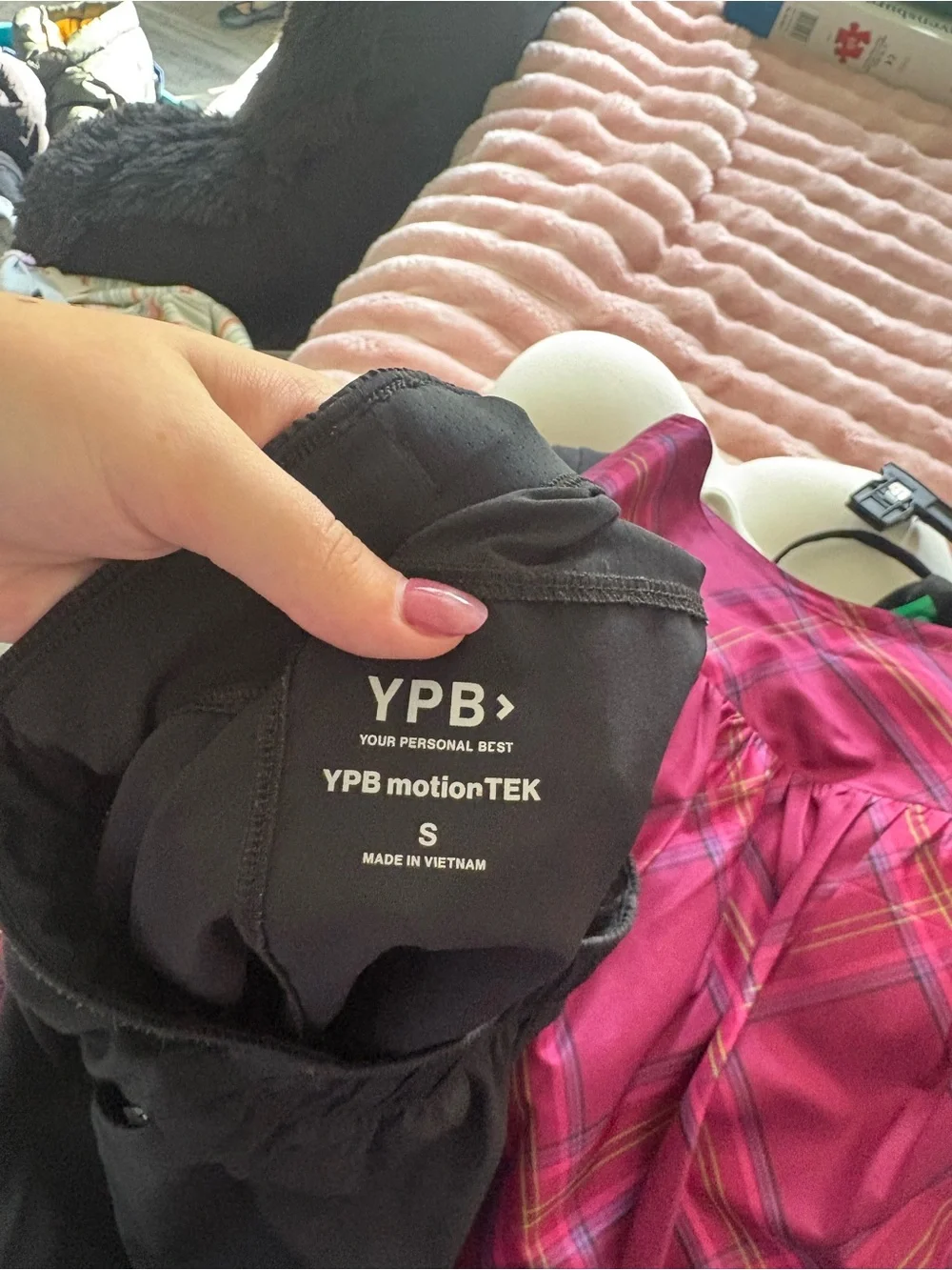Men's YPB Black Athletic Shorts with Elastic Waist and Side Pockets